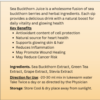 SEA BUCKTHRON JUICE | 100% VEGETERIAN