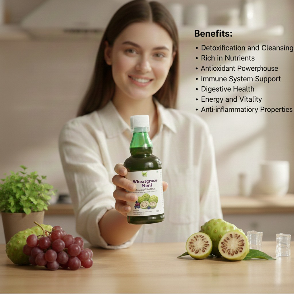 WHEATGRASS NONI JUICE | 100% VEGETERIAN