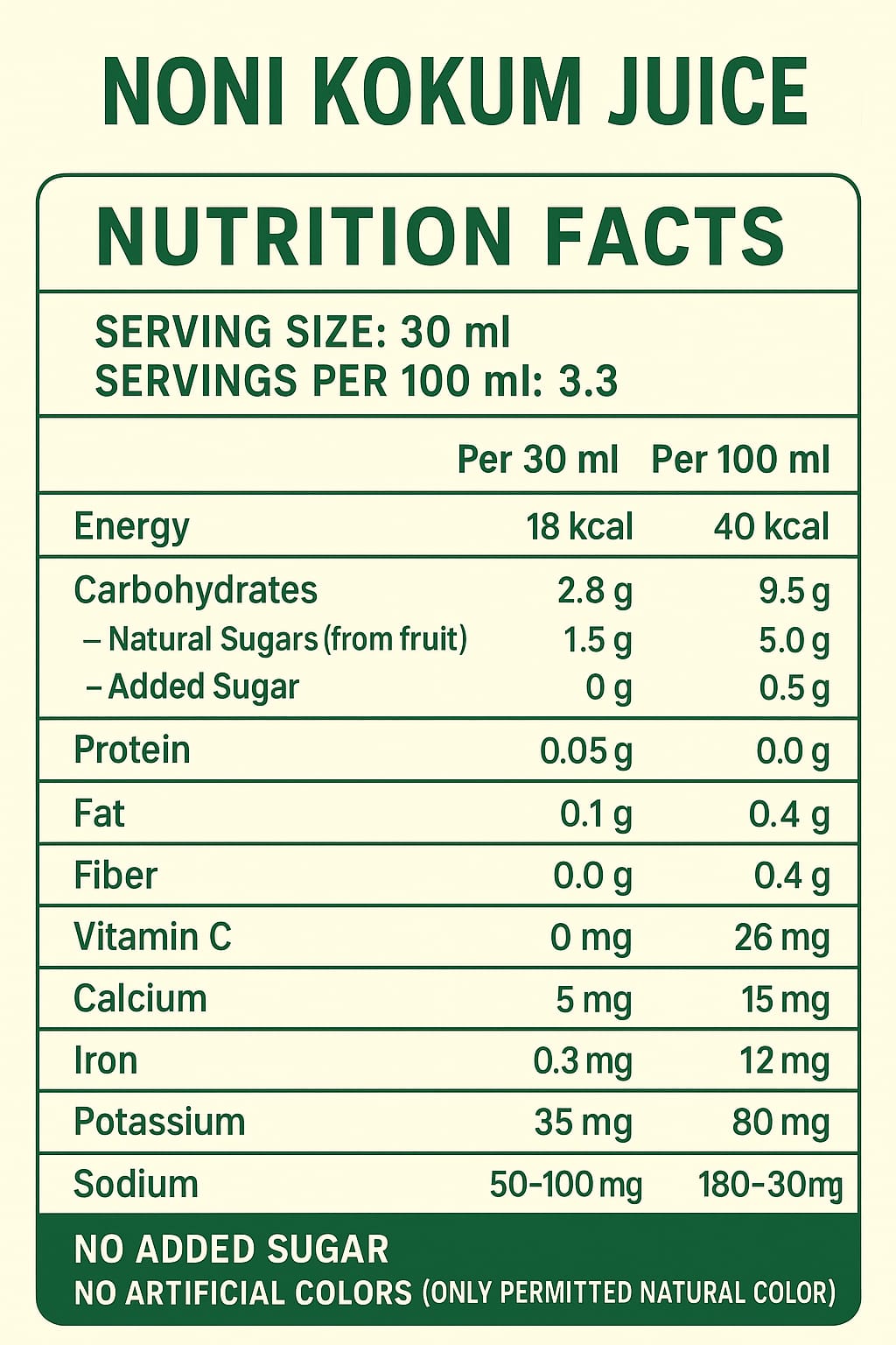 NONI KUKUM JUICE  | 100% VEGETERIAN